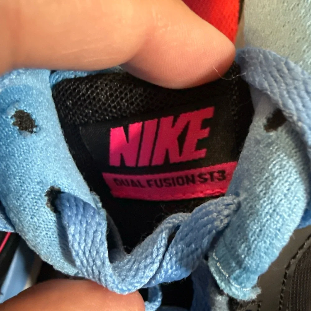 Nike Dual Fusion‎ ST3 Women Black Pink Blue Running Shoes 9.5 #657498-003